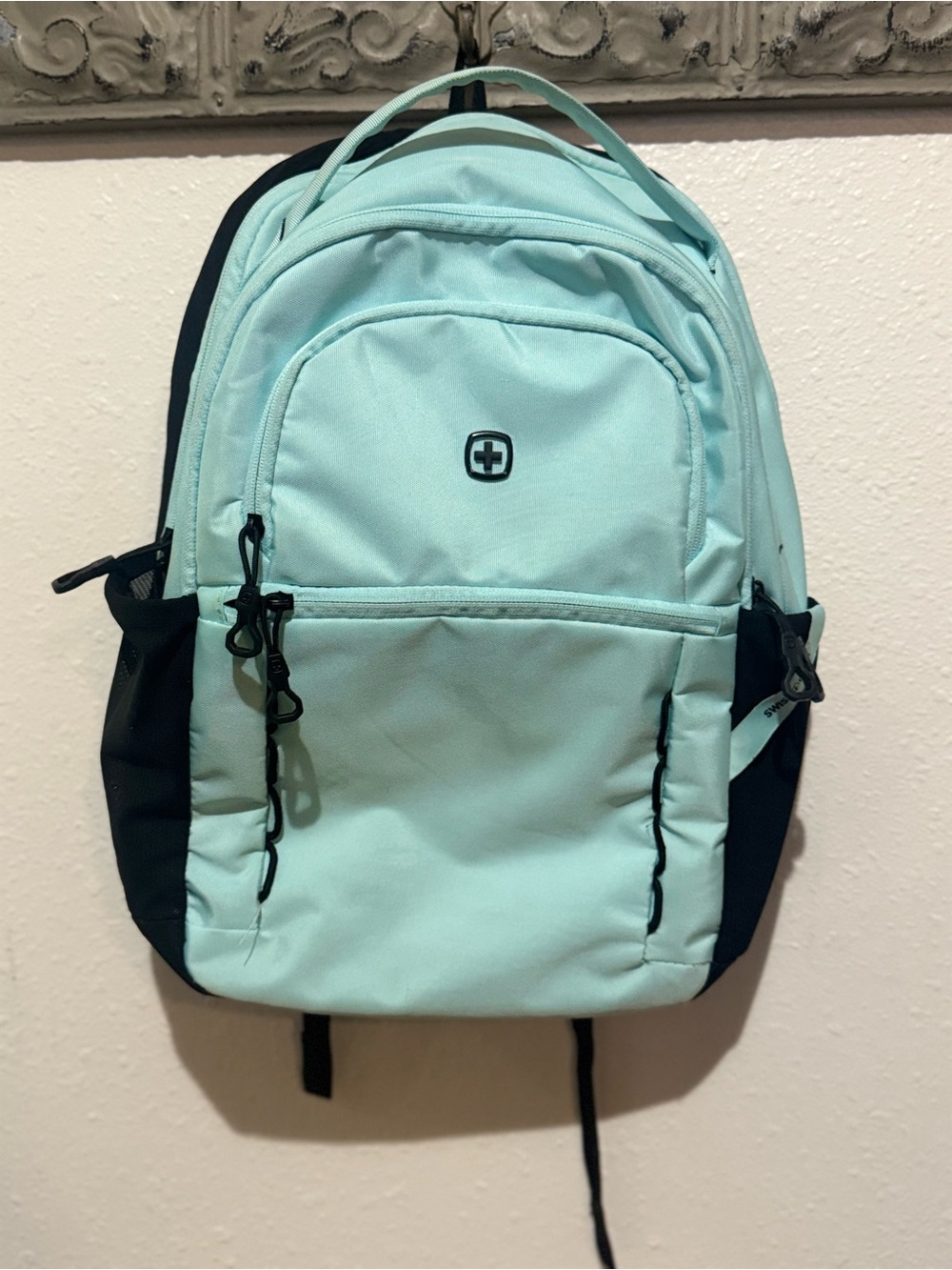SWISSGEAR Mint Turquoise Backpack Black Multi-Pocket School Laptop Travel Bag